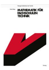 book Mathematik für Fachschulen Technik