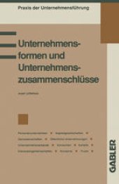 book Unternehmensformen und Unternehmenszusammenschlüsse