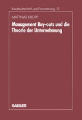 book Management Buy-outs und die Theorie der Unternehmung