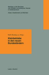 book Kleinbetriebe in den neuen Bundesländern