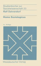 book Homo Sociologicus: Ein Versuch zur Geschichte, Bedeutung und Kritik der Kategorie der sozialen Rolle