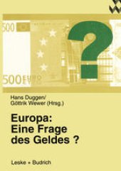 book Europa: Eine Frage des Geldes?