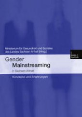 book Gender Mainstreaming in Sachsen-Anhalt: Konzepte und Erfahrungen