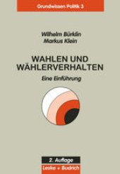 book Wahlen und Wählerverhalten: Eine Einführung