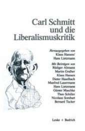 book Carl Schmitt und die Liberalismuskritik