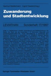 book Zuwanderung und Stadtentwicklung