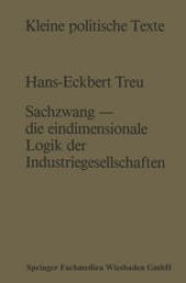 book Sachzwang — die eindimensionale Logik der Industriegesellschaften