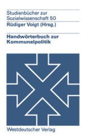 book Handwörterbuch zur Kommunalpolitik