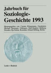 book Jahrbuch für Soziologiegeschichte 1993