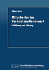 book Mitarbeiter im Verkaufsaußendienst: Einführung und Führung