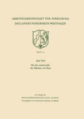 book Die Ars coniecturalis des Nikolaus von Kues