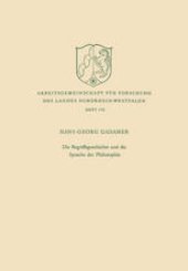 book Die Begriffsgeschichte und die Sprache der Philosophie