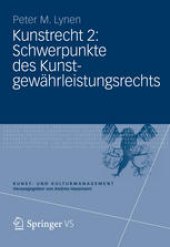 book Kunstrecht 2: Schwerpunkte des Kunstgewährleistungsrechts