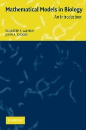 book Mathematical models in biology: an introduction