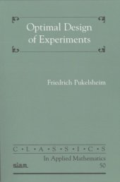 book Optimal design of experiments