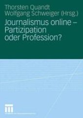 book Journalismus online - Partizipation oder Profession?