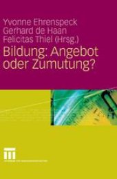 book Bildung: Angebot oder Zumutung?