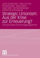 book Strategic Unionism: Aus der Krise zur Erneuerung?: Umrisse eines Forschungsprogramms