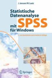 book Statistische Datenanalyse mit SPSS Für Windows: Eine anwendungsorientierte Einführung in das Basissystem und das Modul Exakte Tests