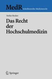 book Das Recht der Hochschulmedizin