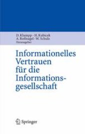 book Informationelles Vertrauen für die Informationsgesellschaft