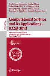 book Computational Science and Its Applications – ICCSA 2013: 13th International Conference, Ho Chi Minh City, Vietnam, June 24-27, 2013, Proceedings, Part IV