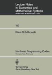 book Nonlinear Programming Codes: Information, Tests, Performance