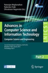 book Advances in Computer Science and Information Technology. Computer Science and Engineering: Second International Conference, CCSIT 2012, Bangalore, India, January 2-4, 2012. Proceedings, Part II