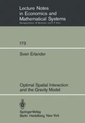 book Optimal Spatial Interaction and the Gravity Model