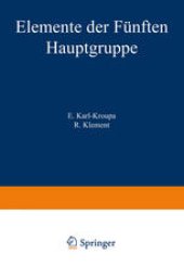 book Elemente der Fünften Hauptgruppe: Arsen · Antimon · Wismut