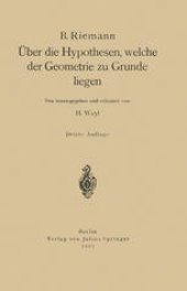 book Über die Hypothesen, welche der Geometrie zu Grunde liegen