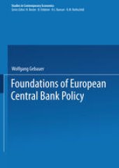 book Foundations of European Central Bank Policy