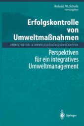 book Erfolgskontrolle von Umweltmaßnahmen: Perspektiven für ein integratives Umweltmanagement