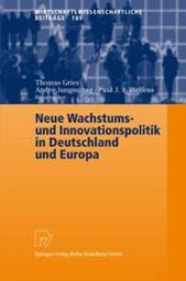 book Neue Wachstums- und Innovationspolitik in Deutschland und Europa