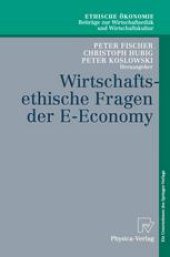 book Wirtschaftsethische Fragen der E-Economy