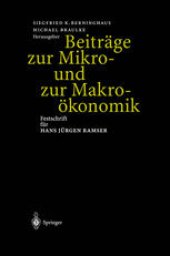 book Beiträge zur Mikro- und zur Makroökonomik: Festschrift für Hans Jürgen Ramser