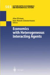 book Economics with Heterogeneous Interacting Agents