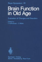 book Brain Function in Old Age: Evaluation of Changes and Disorders