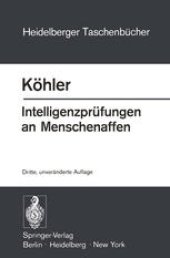 book Intelligenzprüfungen an Menschenaffen: Mit einem Anhang zur Psychologie des Schimpansen