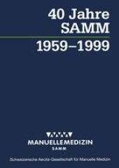 book 40 Jahre SAMM: 1959-1999