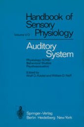 book Auditory System: Physiology (CNS)· Behavioral Studies Psychoacoustics