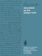 book Sehr geehrter Herr!: Autorenbriefe aus dem Springer-Archiv