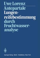 book Antepartale Lungenreifebestimmung durch Fruchtwasseranalyse