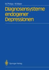 book Diagnosensysteme endogener Depressionen