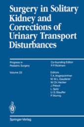 book Surgery in Solitary Kidney and Corrections of Urinary Transport Disturbances