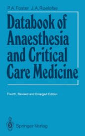 book Databook of Anaesthesia and Critical Care Medicine