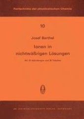 book Ionen in Nichtwässrigen Lösungen