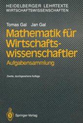 book Mathematik für Wirtschaftswissenschaftler: Aufgabensammlung