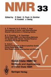 book Solid-State NMR IV Methods and Applications of Solid-State NMR