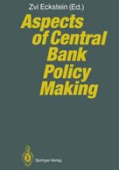 book Aspects of Central Bank Policy Making